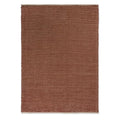 Brink & Campman Frame Brick Designer Rug featuring subtle grid pattern in brick red, brown and cream on ivory background, hand-tufted wool