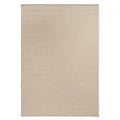 Brink & Campman Frame Natural Rug featuring ribbed texture in beige and cream on white background, hand-tufted wool
