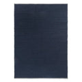 Brink & Campman Grid Ink Designer Rug featuring grid-inspired pattern in navy on white background, hand-tufted wool