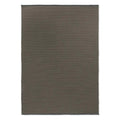 Brink & Campman Grid Stone Rug featuring subtle ribbed texture in taupe and charcoal on slate background, hand-tufted wool