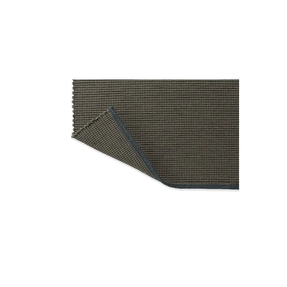 Brink & Campman Grid Stone Designer Rug featuring grid pattern in brown, tan and navy on taupe background, machine-woven rug