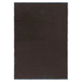 Brink & Campman Grid Cacao Rug featuring subtle grid design in dark chocolate brown with blue edges on white background, hand-tufted wool
