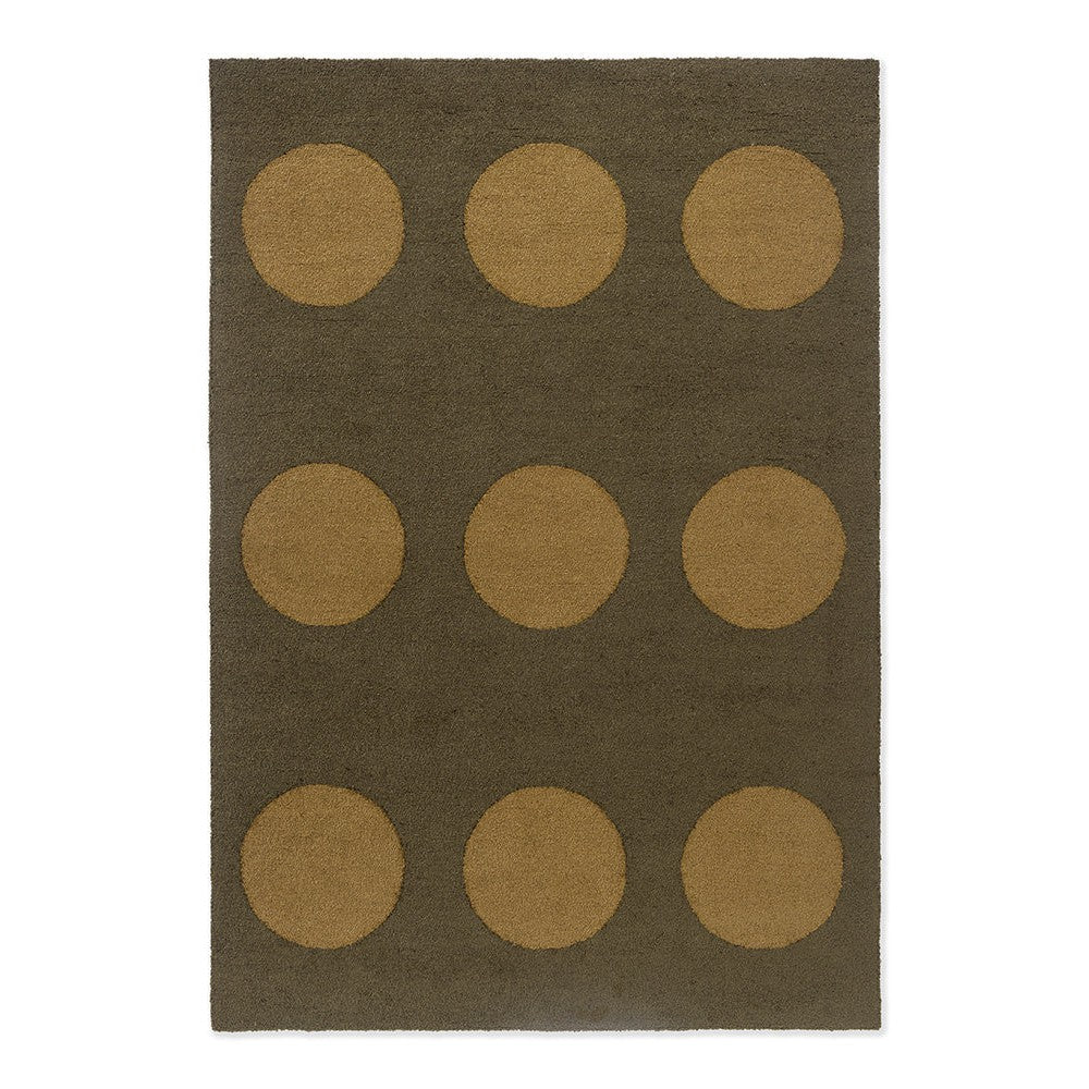 Brink & Campman Habitat Festival Dots Olive Green Outdoor Designer Rug