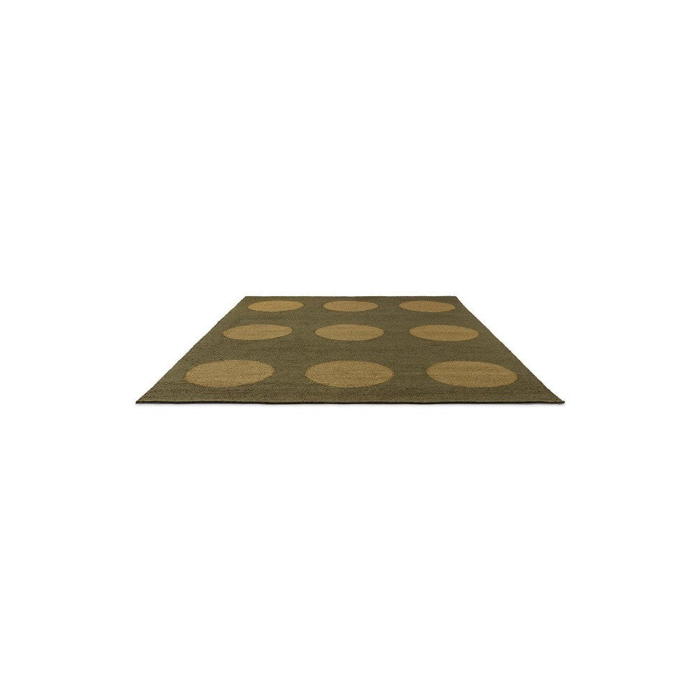 Brink & Campman Habitat Festival Dots Olive Green Outdoor Designer Rug