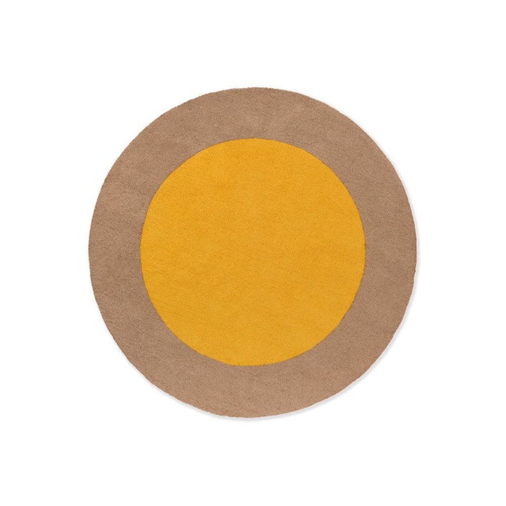 Brink & Campman Habitat Festival Round Yellow Outdoor Designer Rug