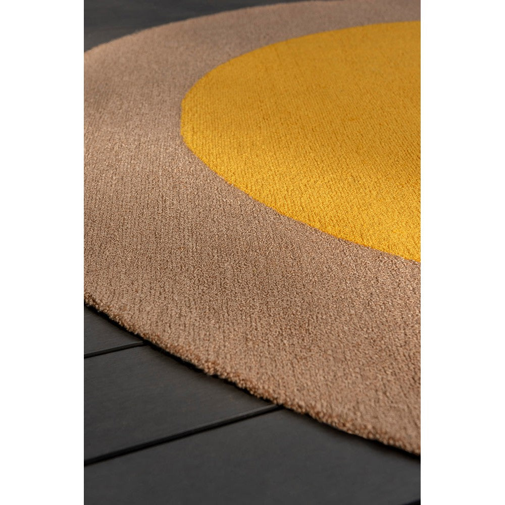 Brink & Campman Habitat Festival Round Yellow Outdoor Designer Rug