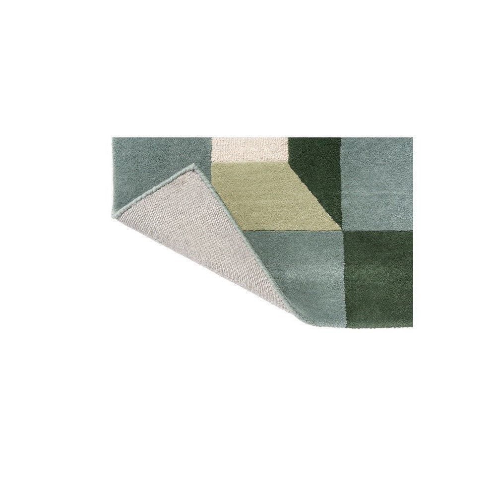 Harlequin Blocks Fern Designer Rug