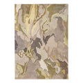 Harlequin Foresta Pebble/sand Rug featuring abstract camouflage in pebble, sand, taupe and sage on cream background, hand-tufted wool