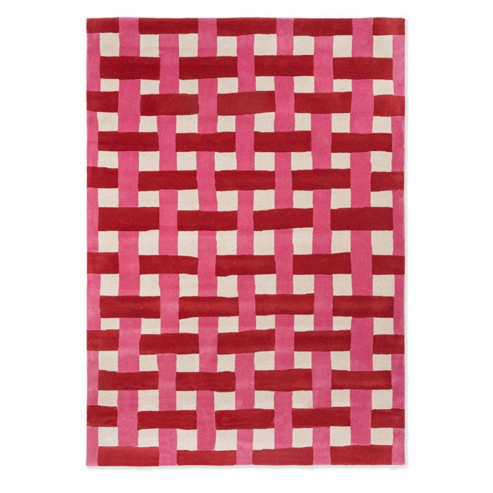 Sophie Robinson x Harlequin Basket Weave Coral/Rose Designer Rug