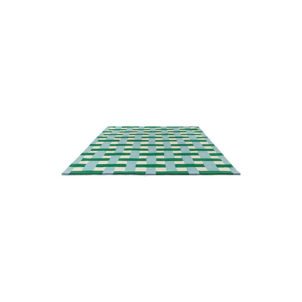 Sophie Robinson x Harlequin Basket Weave Emerald/Aquamarine Designer Rug