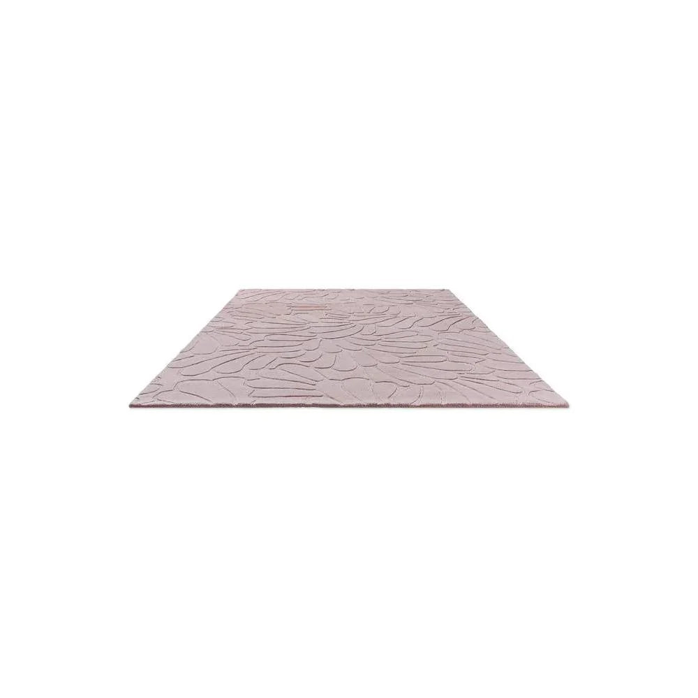 Laura Ashley Coleby Petals Chalk Pink Designer Rug featuring petal pattern in chalk pink, blush on pale pink background, hand-tufted wool