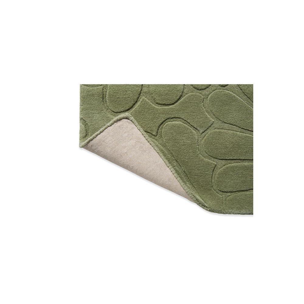Laura Ashley Coleby Petals Hedgerow Green Rug featuring botanical petal pattern in hedgerow green on cream background, hand-tufted wool