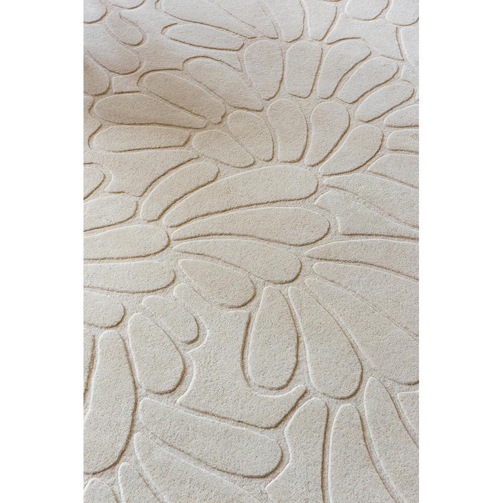 Laura Ashley Coleby Petals Ivory Cream Designer Rug featuring petal pattern in ivory and cream on ivory background, machine-made wool