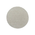 Laura Ashley Cleavers Round Rug featuring embossed floral pattern in ivory, cream and light beige on cream background; hand-tufted wool