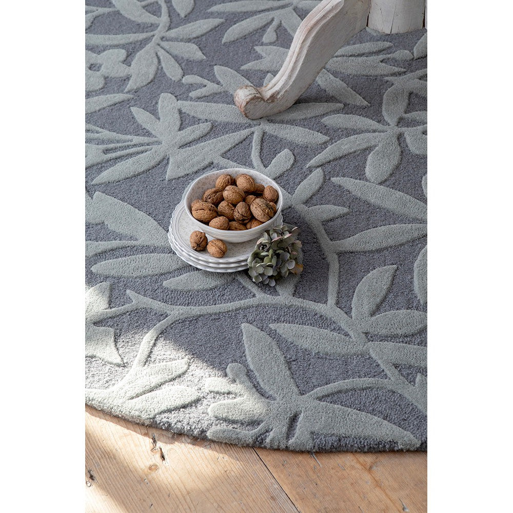 Laura Ashley Cleavers Dark Steel Designer Rug