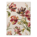 Laura Ashley Gosford Cranberry Designer Rug featuring bold floral pattern in cranberry, pink, green, olive and mustard on cream background, hand-tufted wool