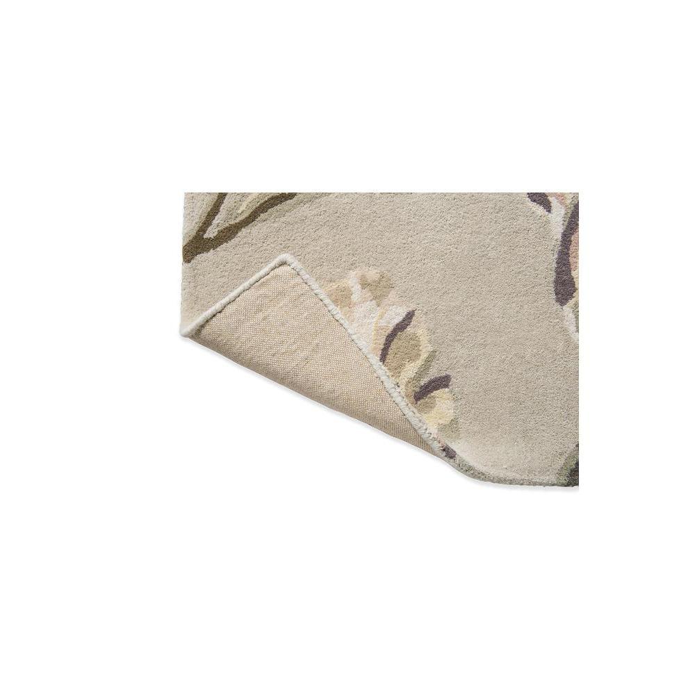 Laura Ashley Gosford Natural Sage Green Designer Rug featuring botanical pattern in sage, cream and taupe on natural background, hand-tufted wool