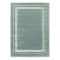Laura Ashley Redbrook Duck Egg Designer Rug featuring bordered frame in duck-egg blue and ivory on duck-egg background, hand-tufted wool