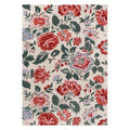 Laura Ashley Wendling Floral Poppy Red Rug featuring red/pink florals with green leaves on cream background, machine-made wool blend