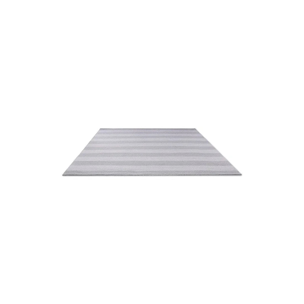 Laura Ashley Lille Dove Grey Outdoor Rug featuring striped pattern in dove grey and light grey on pale background, power-loomed outdoor polyester blend