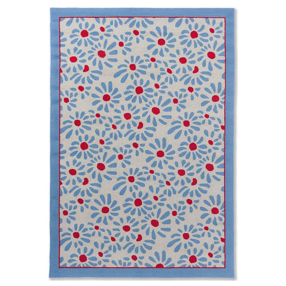 Laura Ashley Thorncliff Sky Blue Outdoor Designer Rug