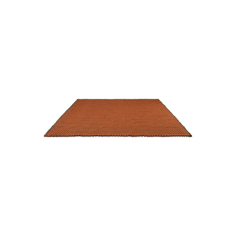 Brink & Campman Lace Tri-coloure Terra Outdoor Designer Rug featuring textured weave in terracotta orange, burnt orange, rust on warm terracotta background, power-loomed polypropylene