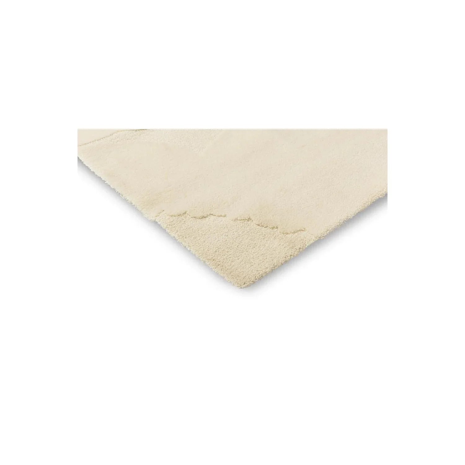 Marimekko Iso Unikko Natural White Designer Rug featuring solid cream texture in ivory on white background, hand-tufted wool