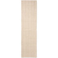 Marimekko Tiiliskivi Runner Rug featuring grid-block pattern in cream, beige on white background, machine-woven wool