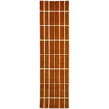 Marimekko Tiiliskivi Brown Runner Rug featuring grid in burnt orange-brown and cream on white background, tufted wool
