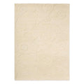 Marimekko Piirto Unikko Natural White 133701 Rug featuring floral pattern in natural white, ivory on ivory background, hand-tufted wool