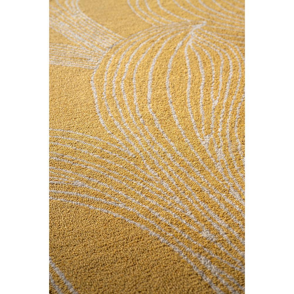 Marimekko Kukat Puhkeavat Straw Outdoor Rug featuring abstract striped pattern in straw yellow and ivory on warm background, machine-woven polypropylene