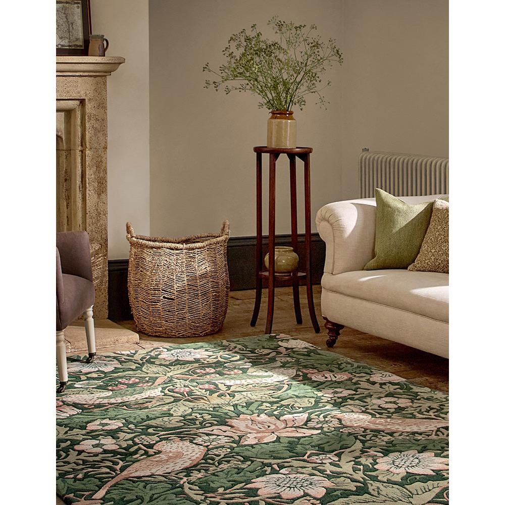 Morris & Co Strawberry Thief Forest Designer Rug