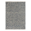 Brink & Campman Nest Ink Rug featuring textured abstract pattern in navy blue and cream on cream background, hand-tufted wool