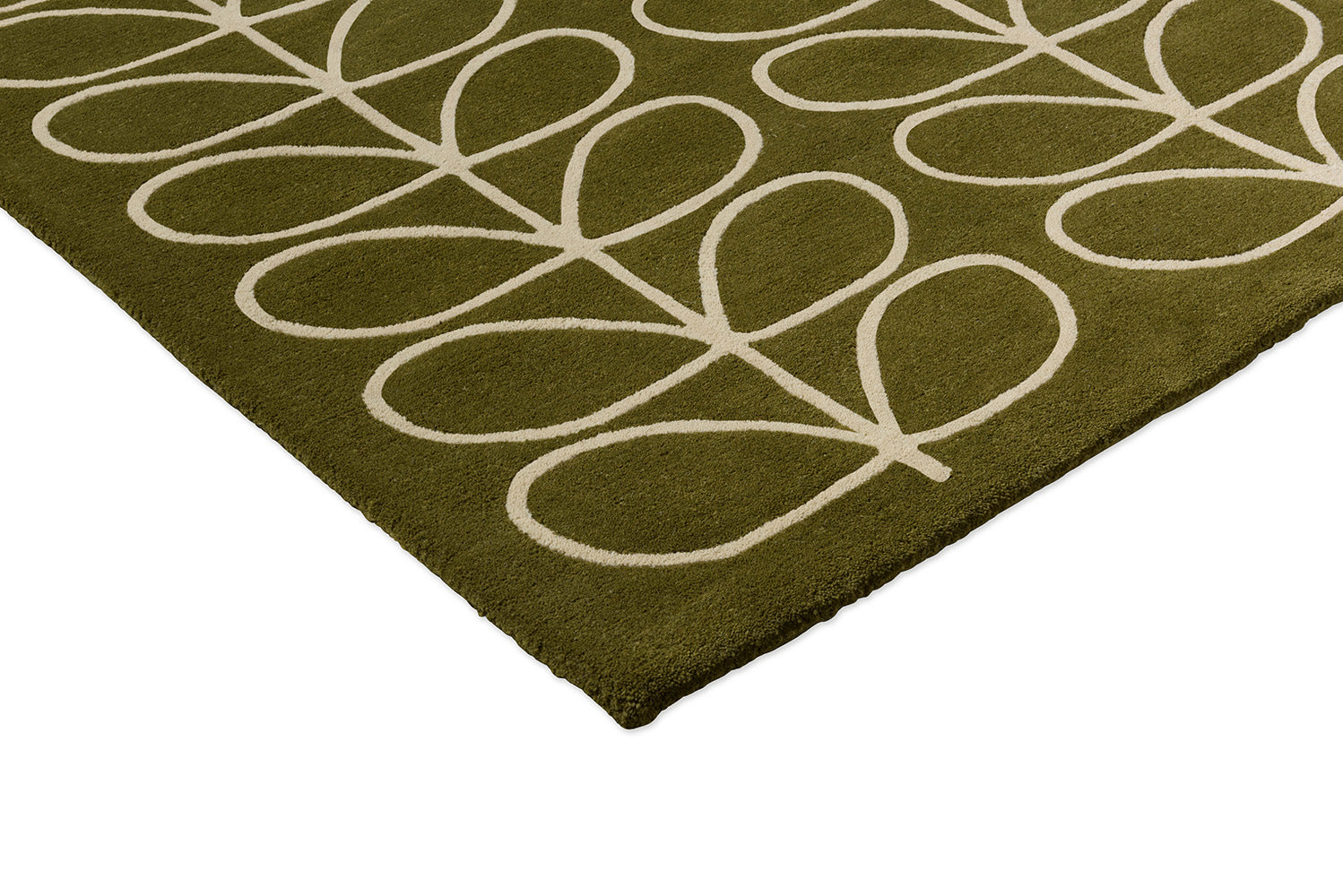 Orla Kiely Linear Stem Olive Designer Rug