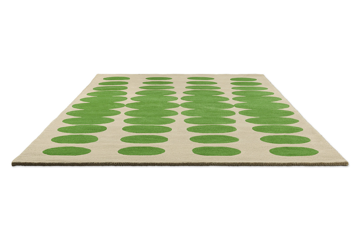 Orla Kiely Optical Oval Green Cream Designer Rug