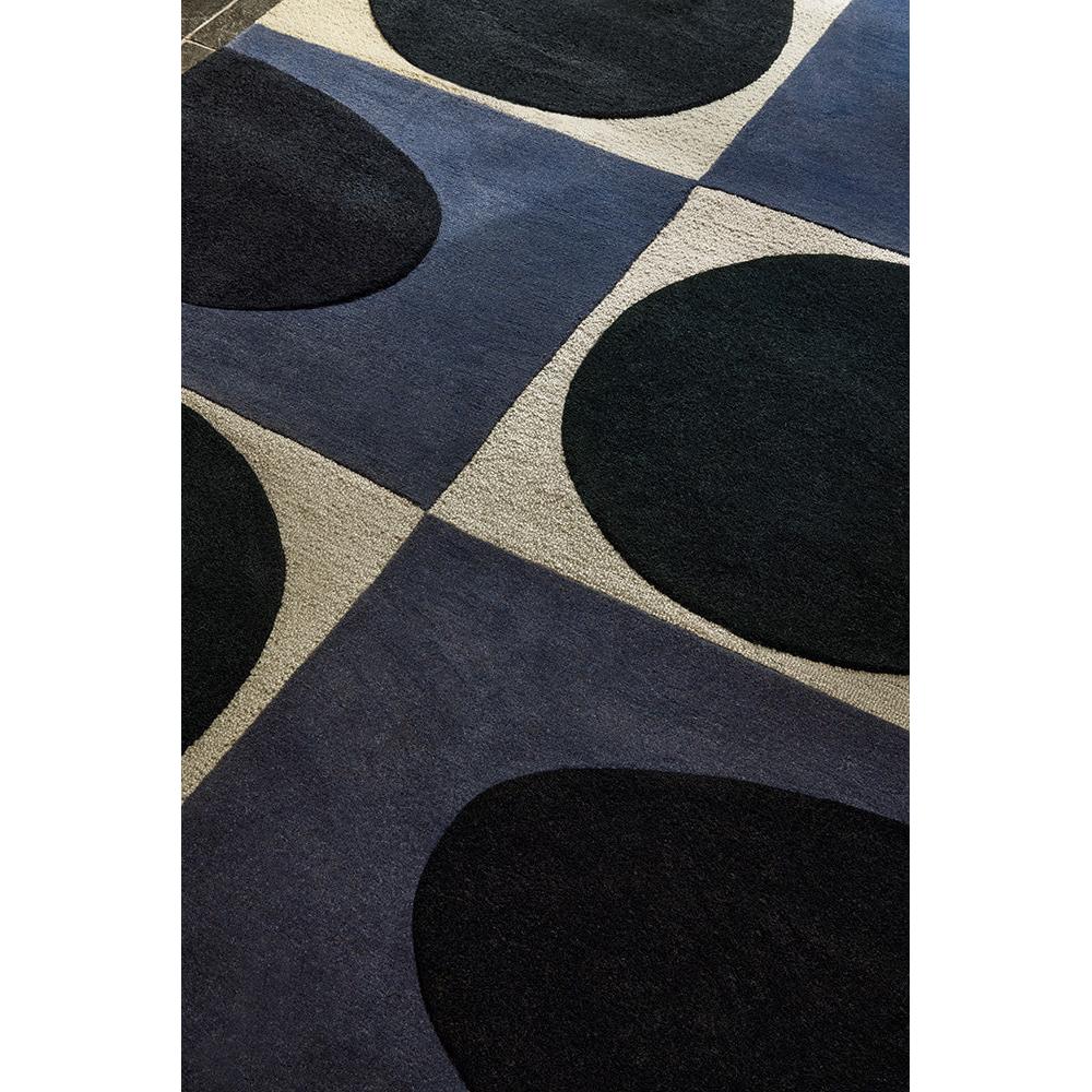 Orla Kiely Spot Square Blue Navy Designer Rug