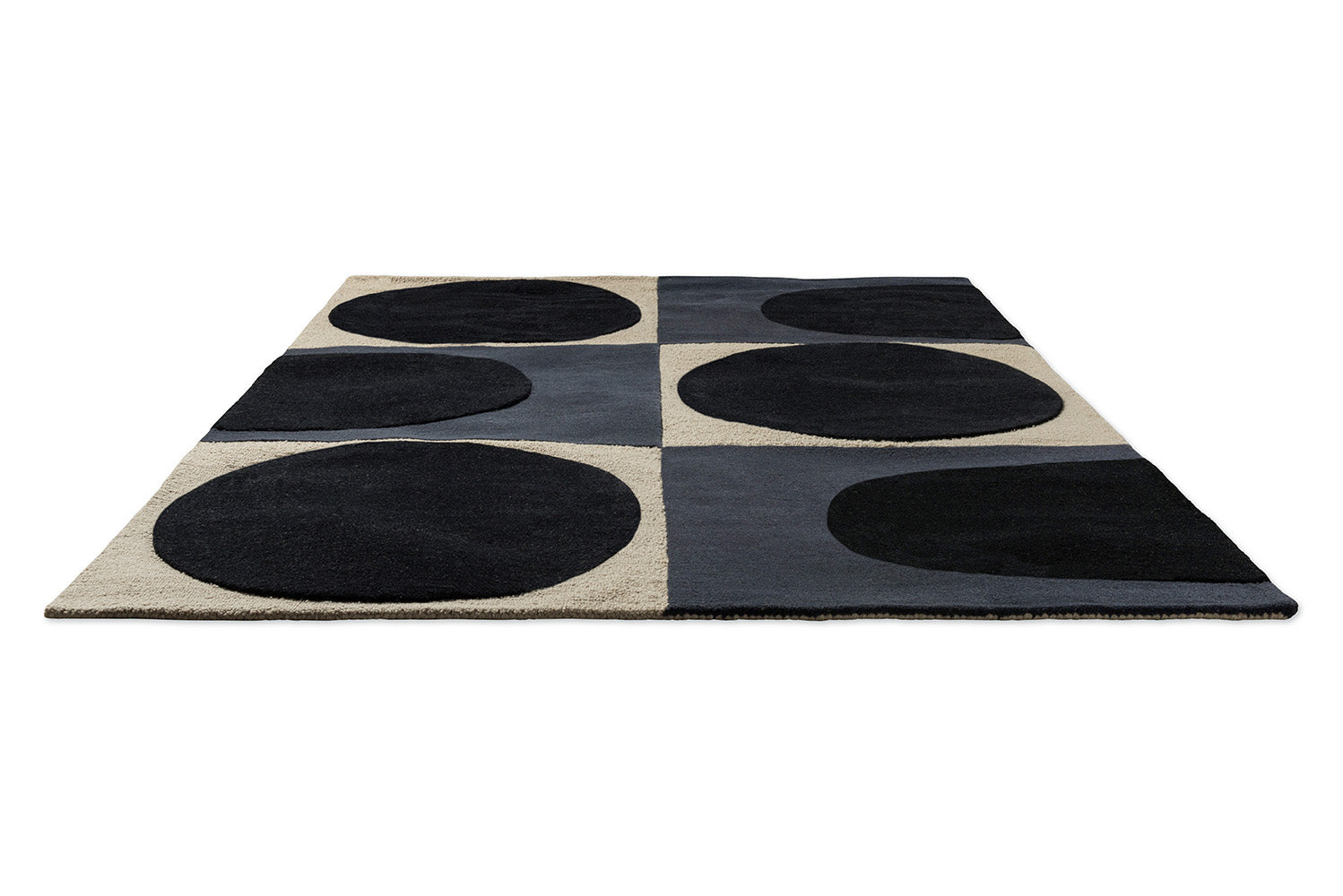 Orla Kiely Spot Square Blue Navy Designer Rug