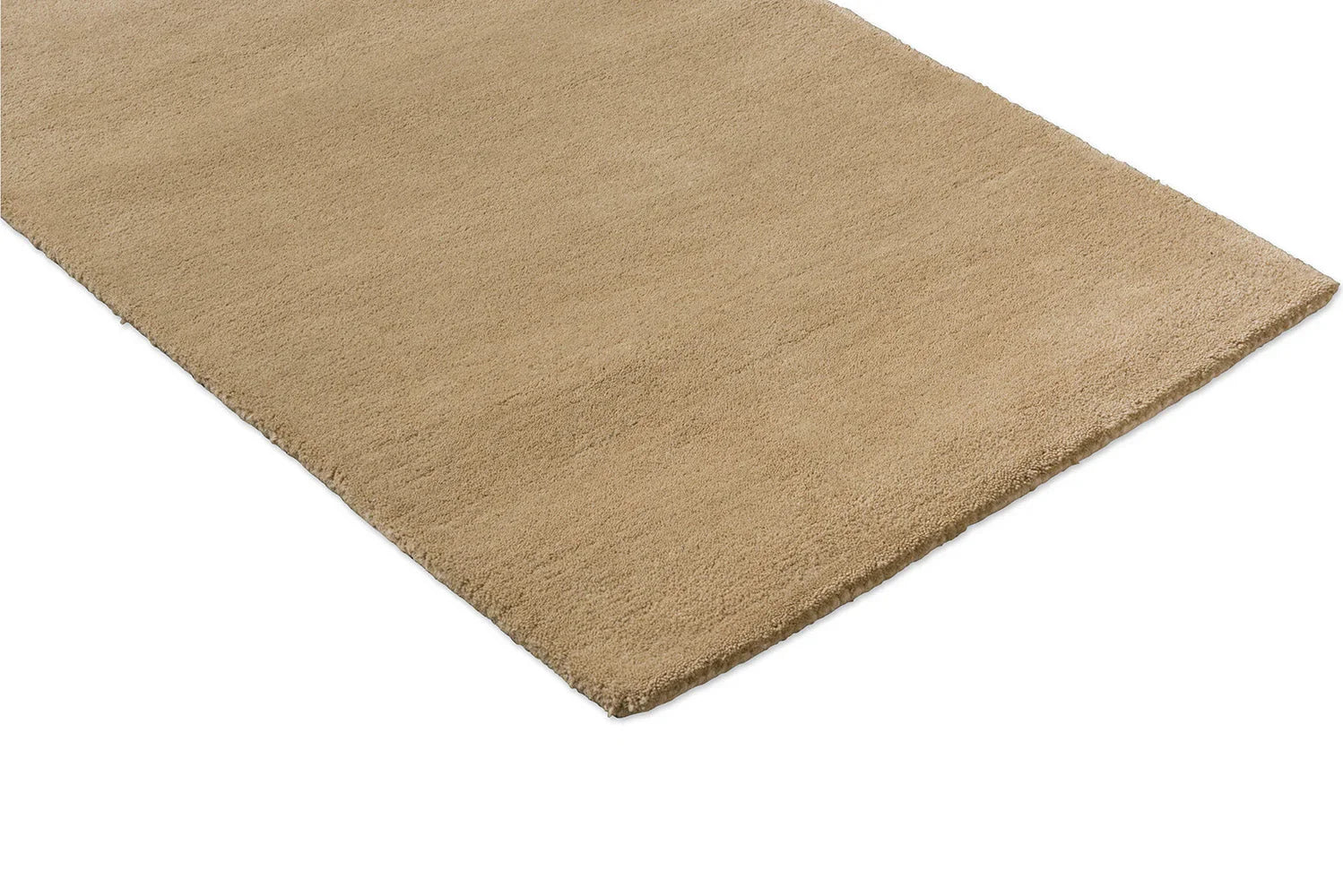 Orla Kiely Flower Placement Pumpkin Ecru Runner Rug featuring solid texture in pumpkin ecru on white background, hand-tufted wool