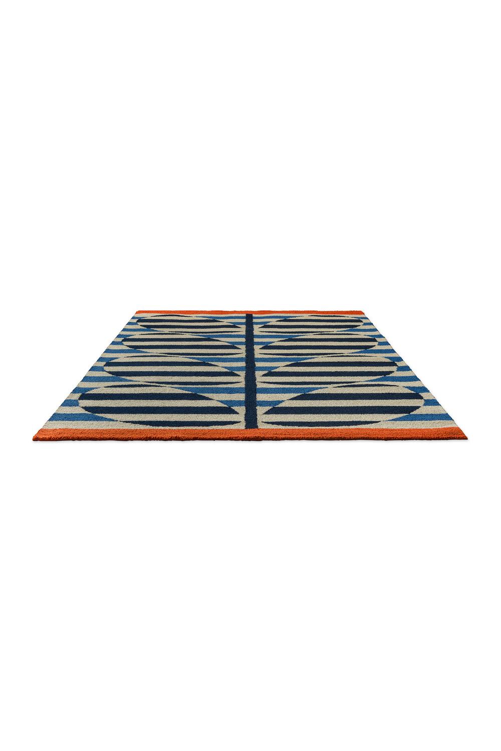 Orla Kiely Stripy Stem Azure Designer Outdoor Rug