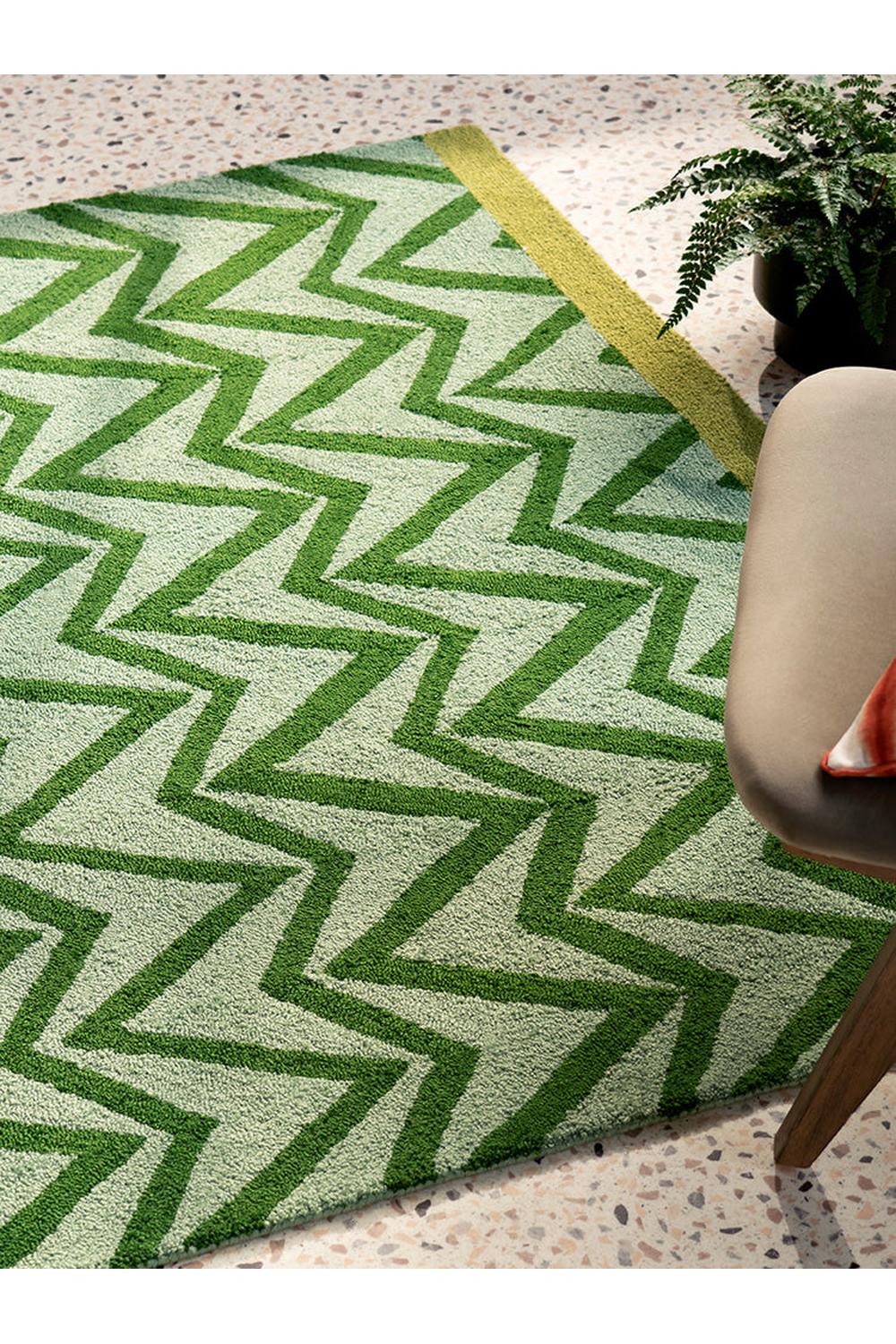 Scion Dhurrie Green Designer Outdoor Rug
