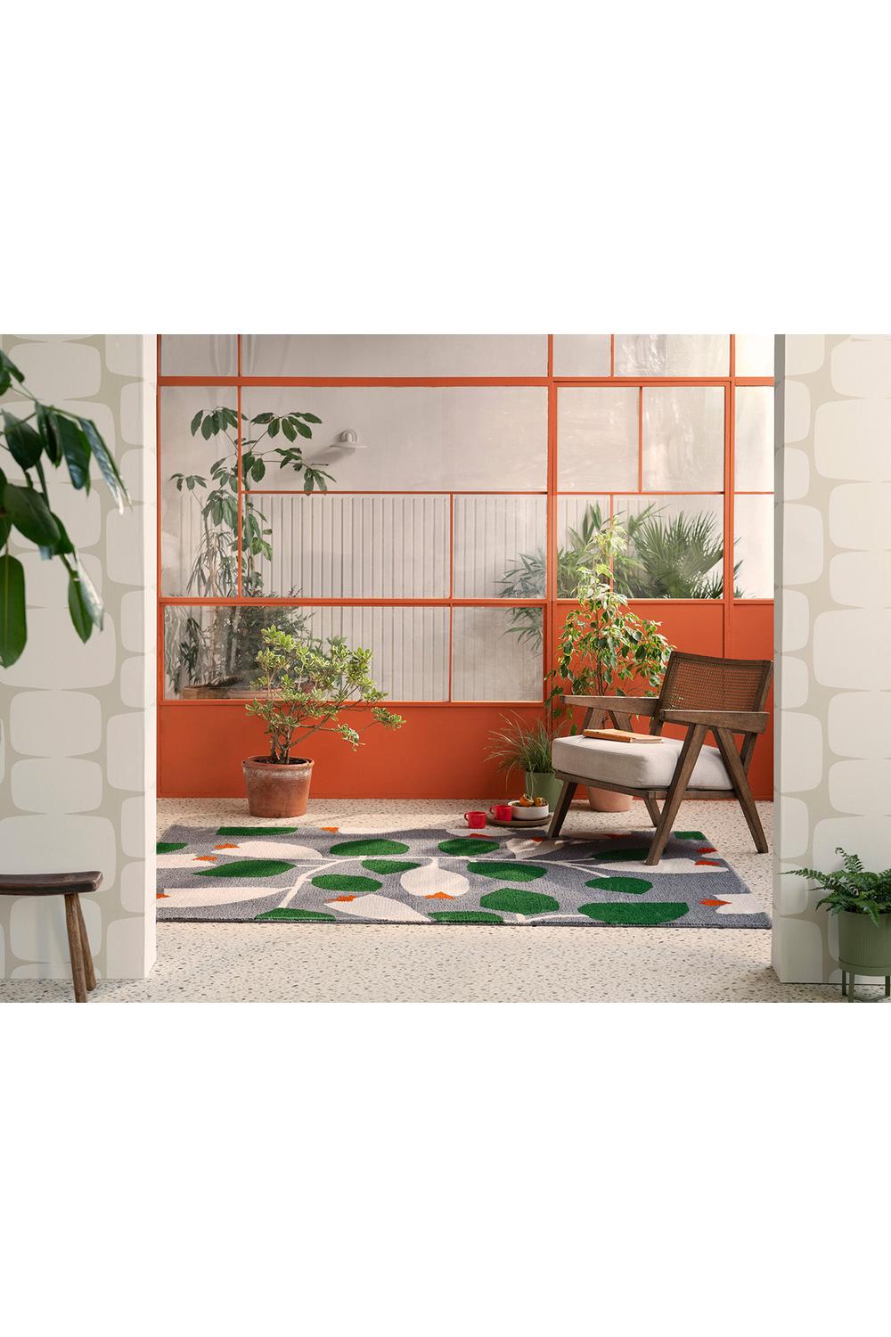 Scion Rosehip Blue Designer Outdoor Rug