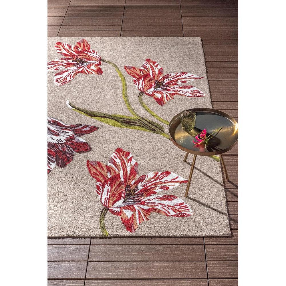 Ted Baker Botanical Tulip Burgundy Outdoor Designer Rug