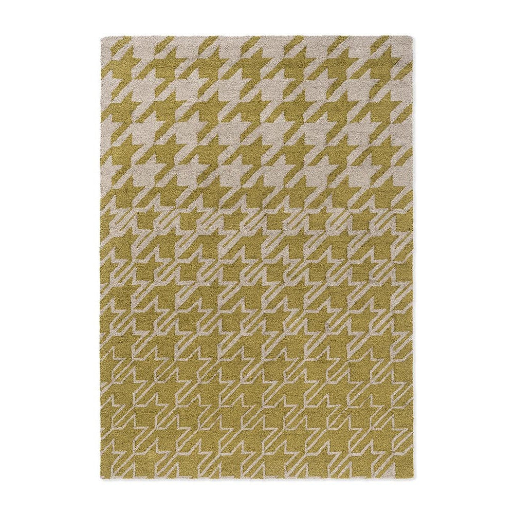 Ted Baker Houndstooth Mustard Outdoor Designer Rug