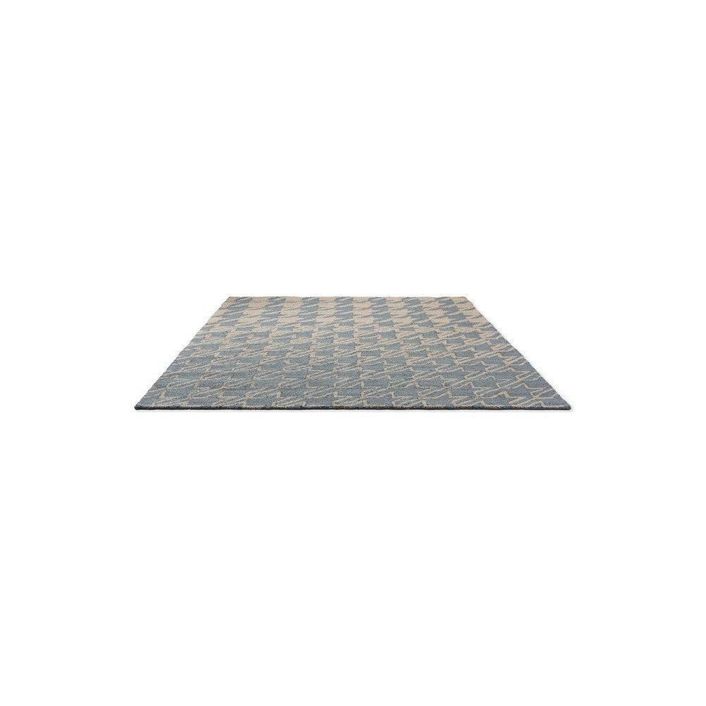 Ted Baker Houndstooth Washed Blue Outdoor Designer Rug