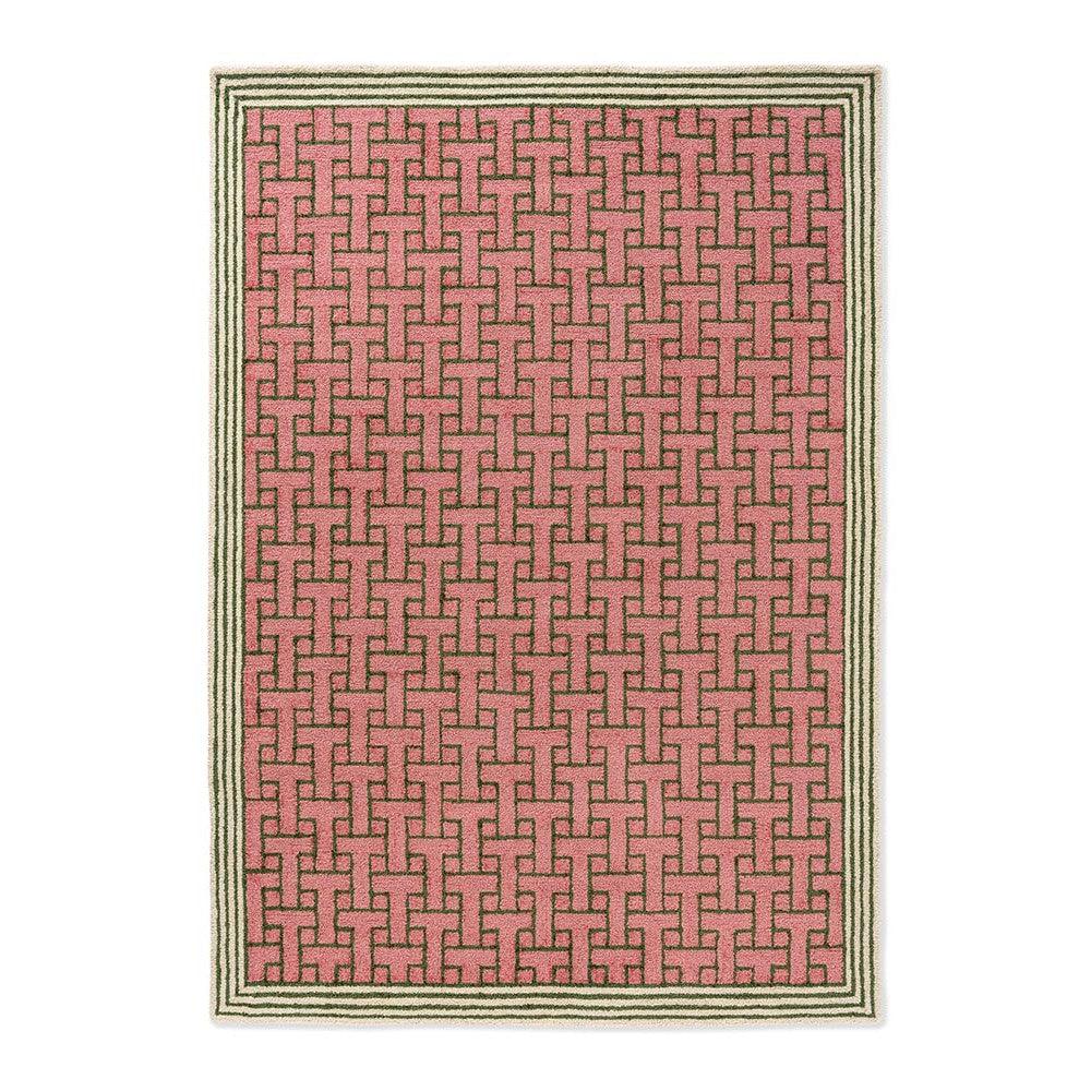 Ted Baker T Monogram Dusted Pink Outdoor Designer Rug