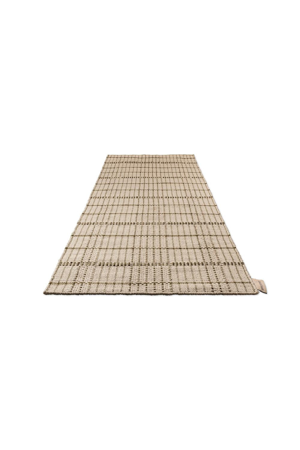 Brink & Campman Zona Olive Stitch Runner Designer Outdoor Rug