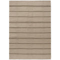 Zona Olive Stitch outdoor rug by Brink & Campman featuring plaid grid in beige and brown on tan background, machine-made polypropylene