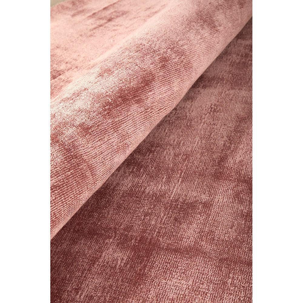 Joy Blush Rug featuring modern abstract pattern in blush pink, rose and mauve on soft champagne background, hand-tufted wool