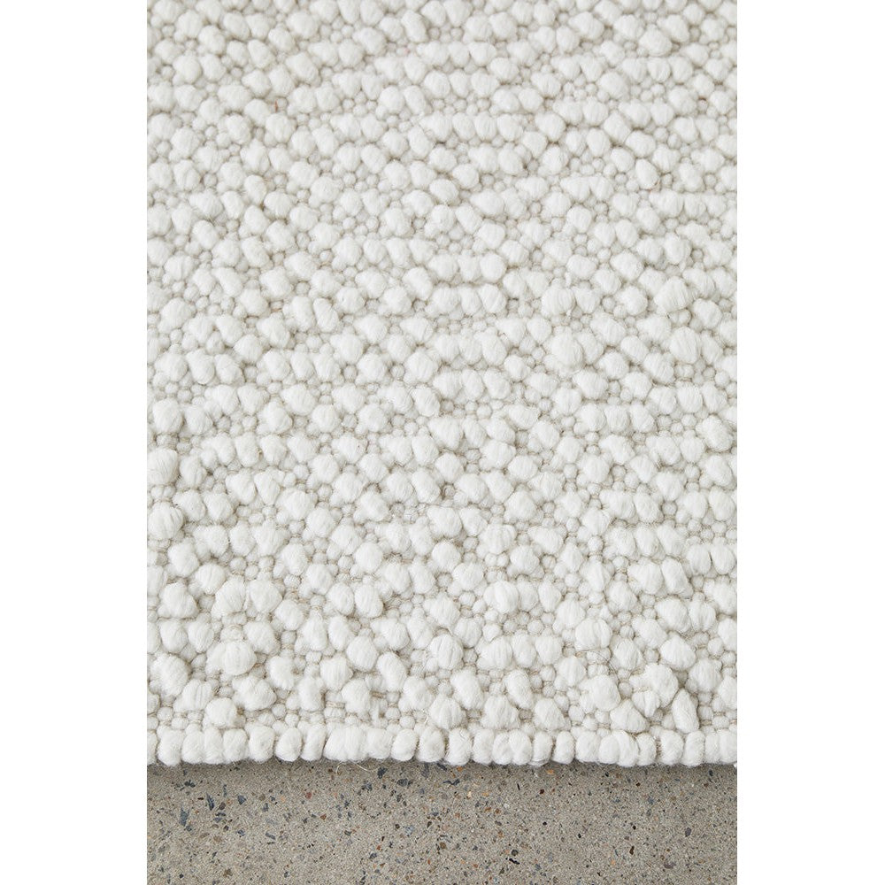 Boucle White Rug