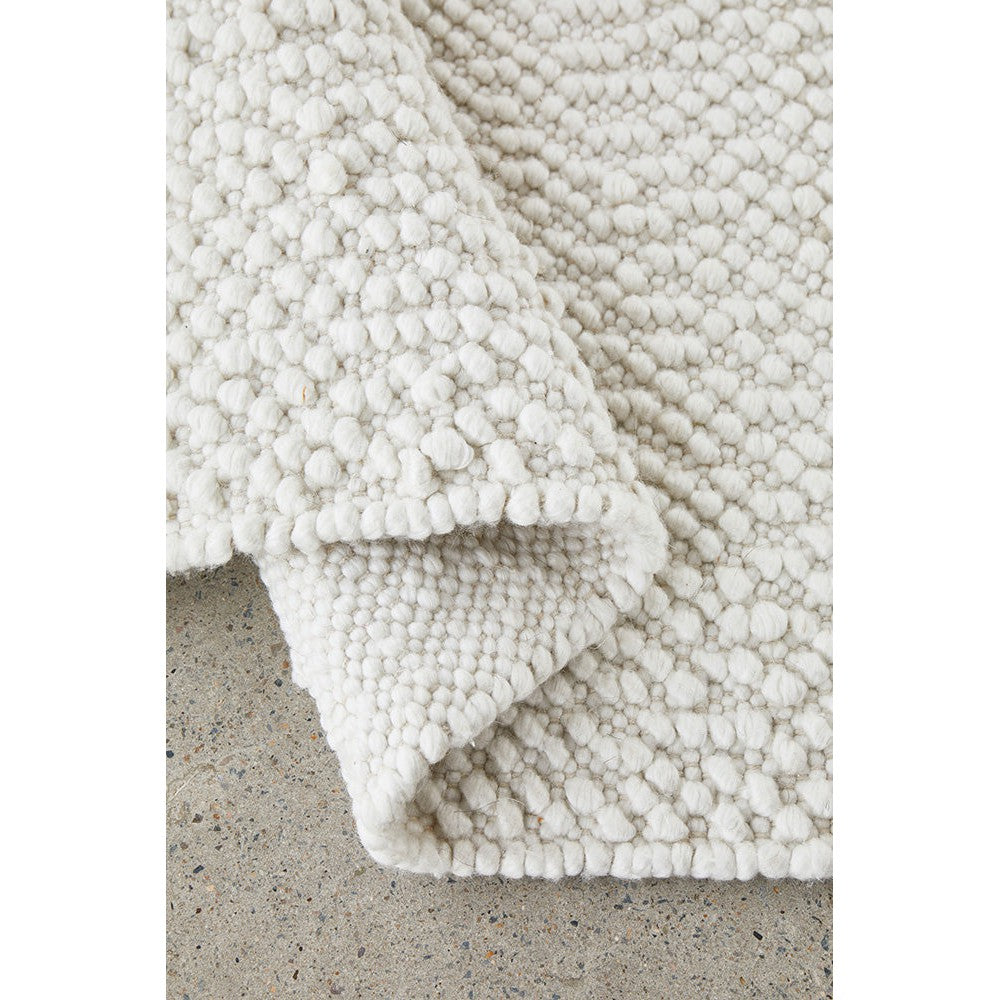 Boucle White Rug